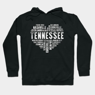 Tennessee Heart Love Knoxville Nashville Memphis Cookeville Gatlinburg Loudon Chattanooga Kingsport Johnson City Hoodie